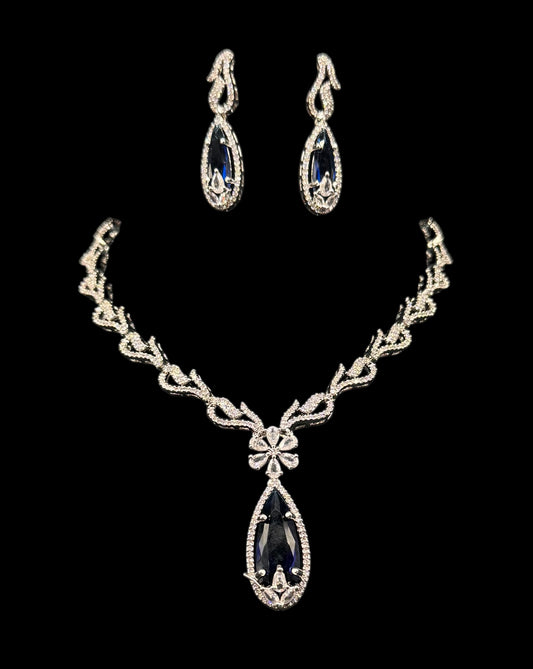Deep Shine Necklace And Earring Set