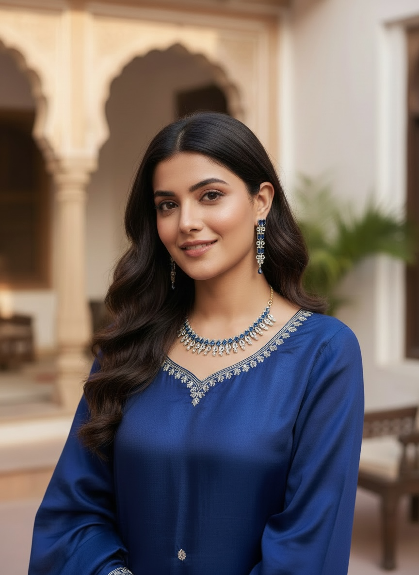 Ocean Shine Necklace And Earring Set