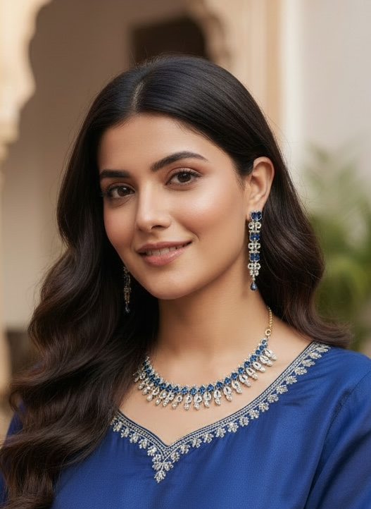 Ocean Shine Necklace And Earring Set