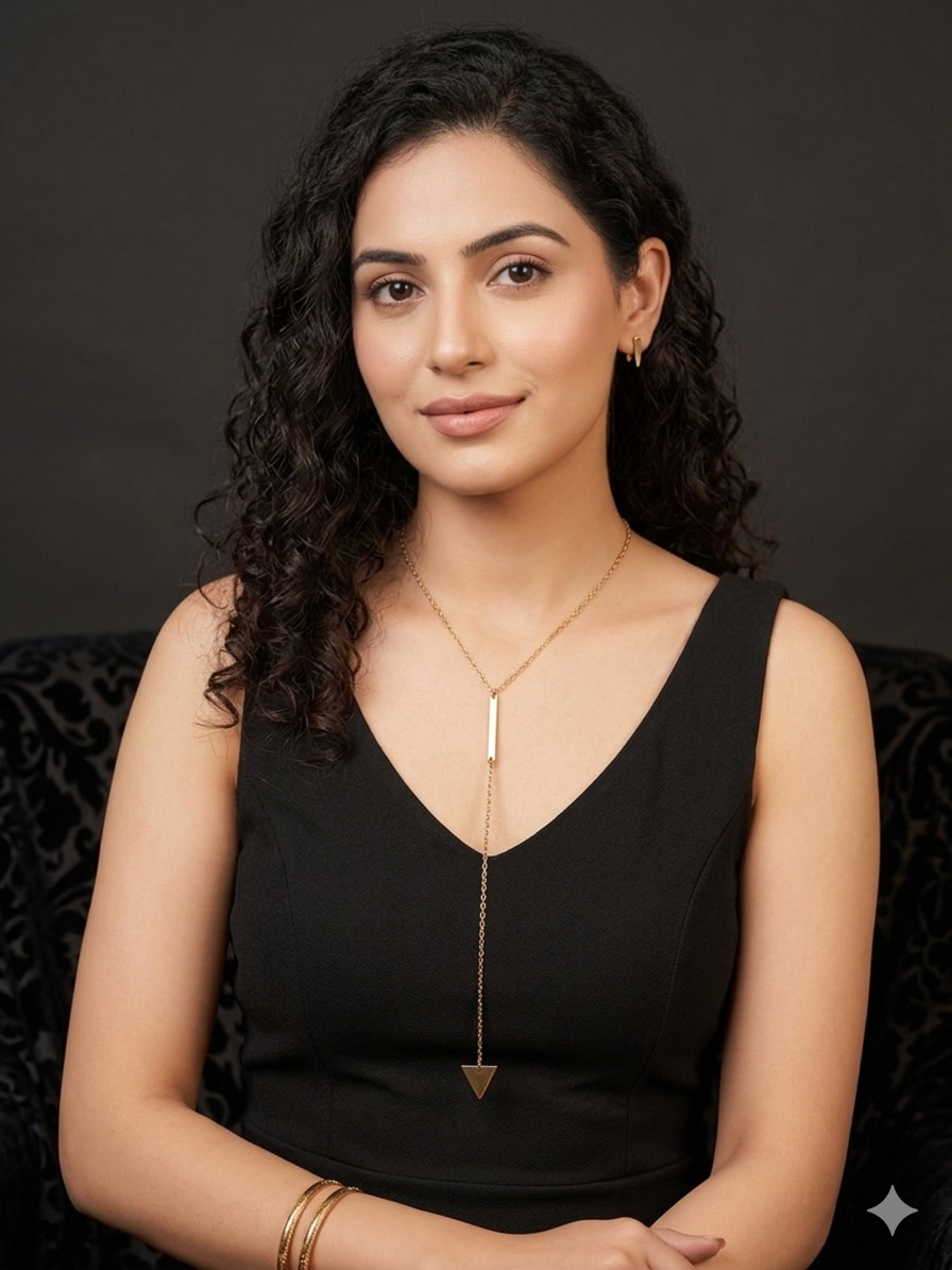 Gold Lariat Pendant Necklace – Bold Modern Statement