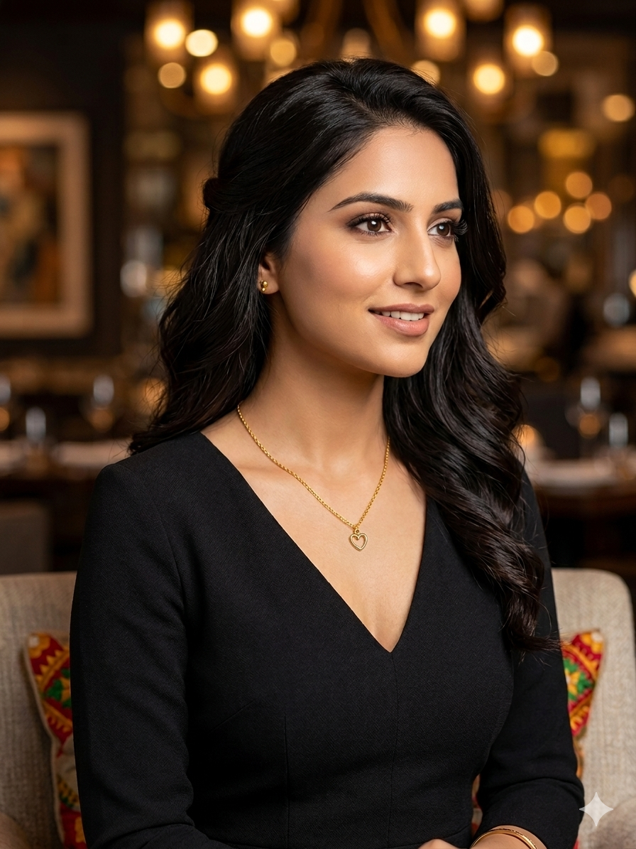 Dainty Gold Heart Outline Necklace – Minimal Romantic Elegance