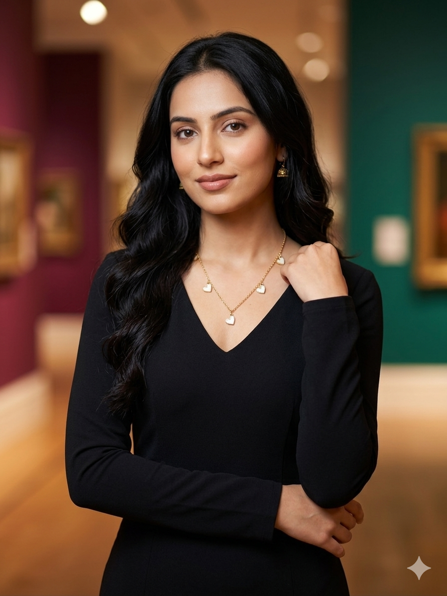 Gold Multi-Heart Charm Necklace – Elegant Romantic Statement