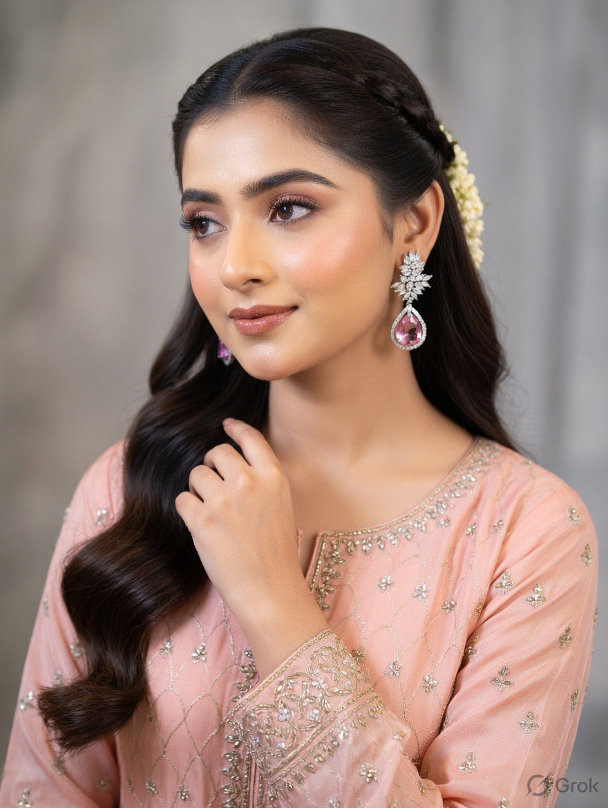Blush Star Pink Drop Diamond Earrings