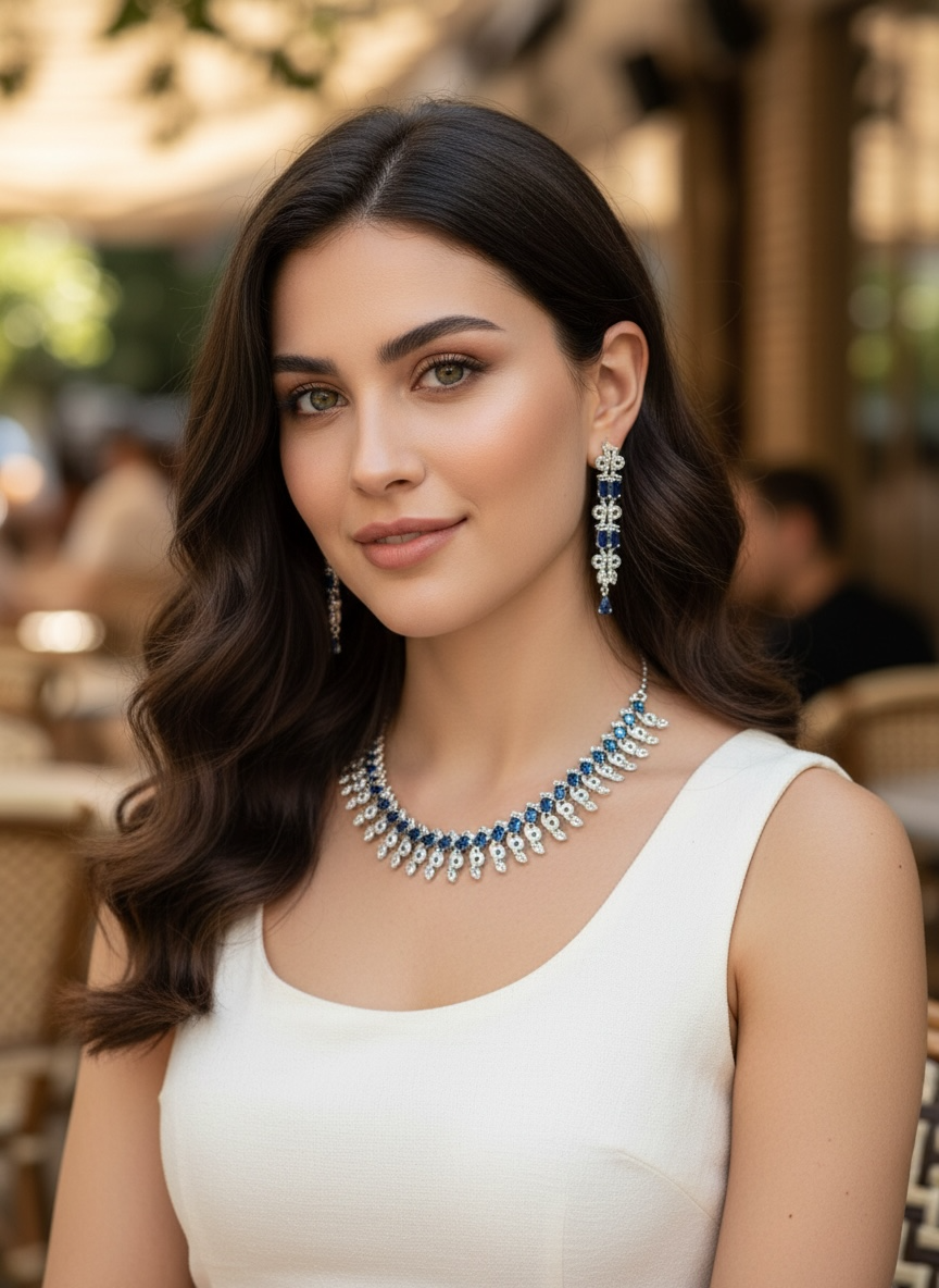 Ocean Shine Necklace And Earring Set