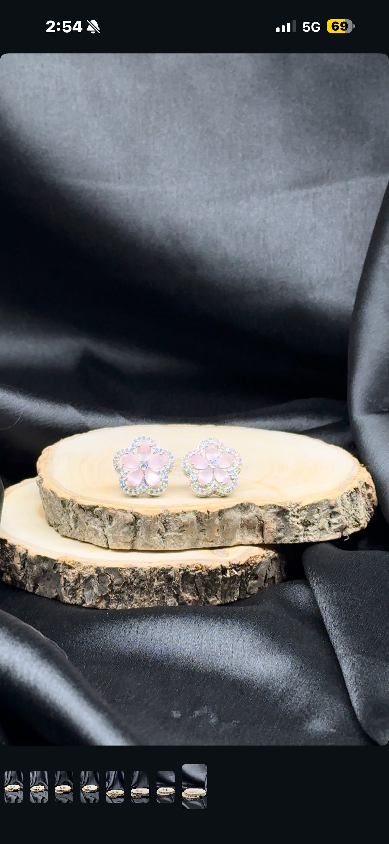Floral Diamond Cluster Stud Earrings