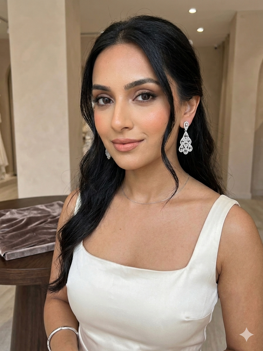 Elegant Diamond Drop Earrings with Minimalist Chic Look
