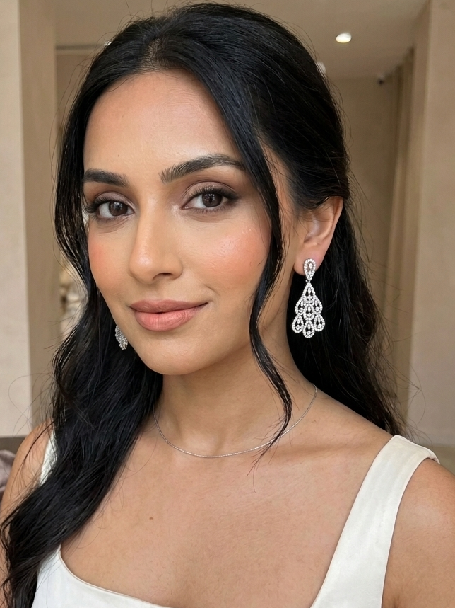 Elegant Diamond Drop Earrings with Minimalist Chic Look