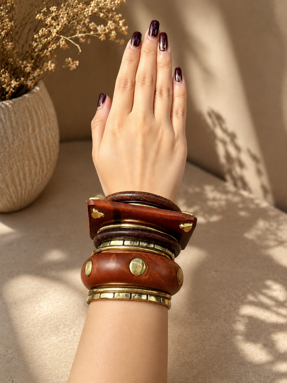 Boho Luxe Statement Bangle Stack