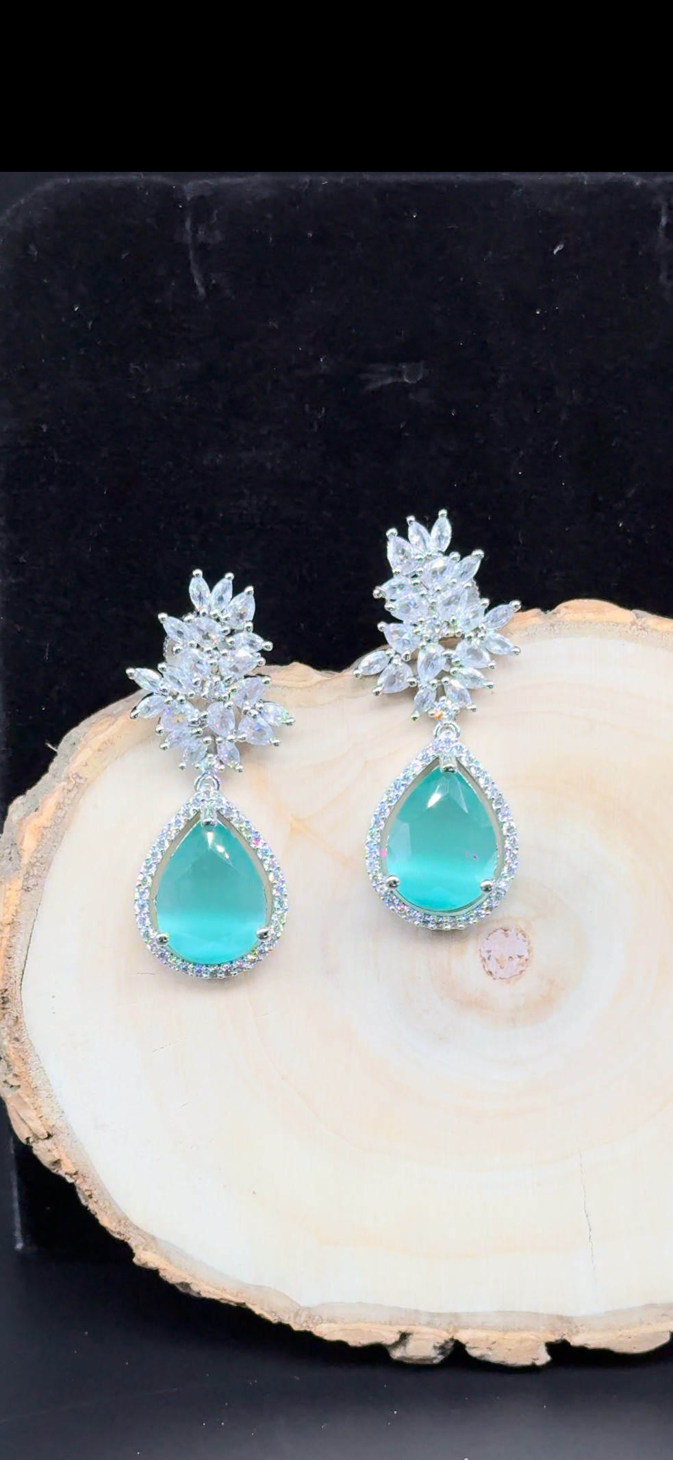 Ocean Mist Designer Statement Earrings