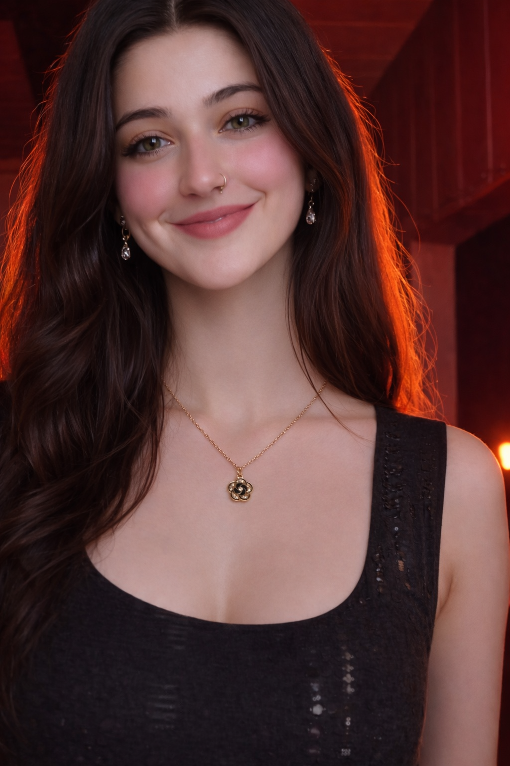 Golden Clover Charm Pendant Necklace