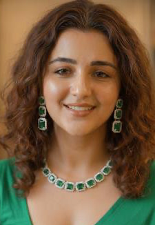 Beautiful american diamond necklace & earring set with rhodium plating