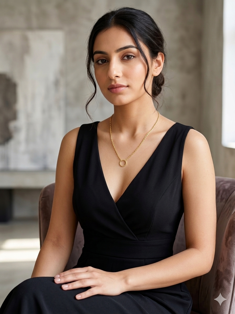 Minimal Gold Circle Pendant Necklace – Modern Timeless Elegance