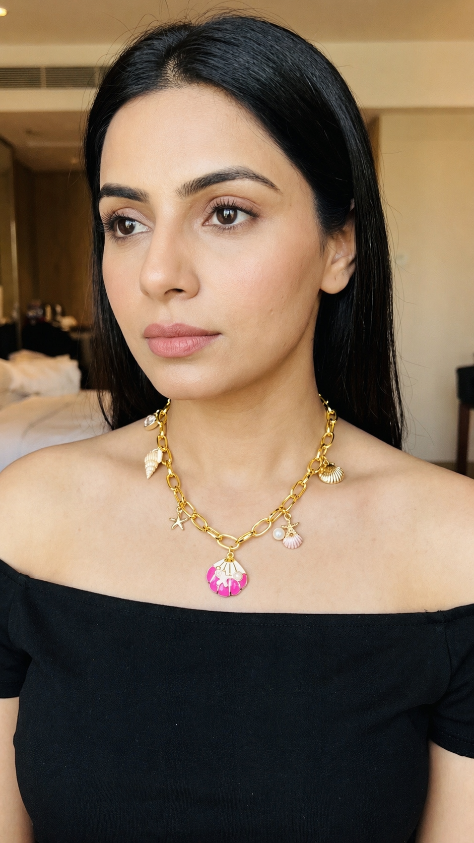 Luxury Gold Shell Charm Necklace for Women