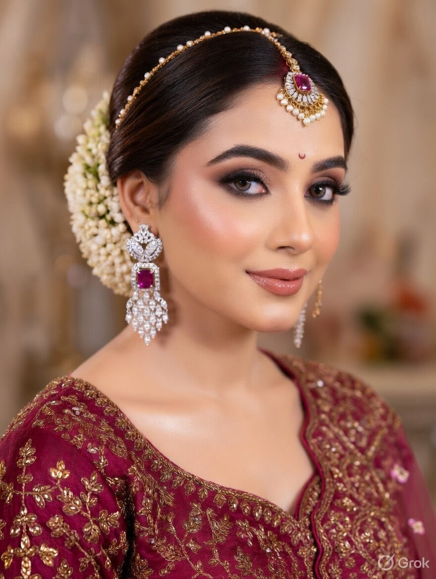 Royal Ruby Diamond Chandelier Earrings