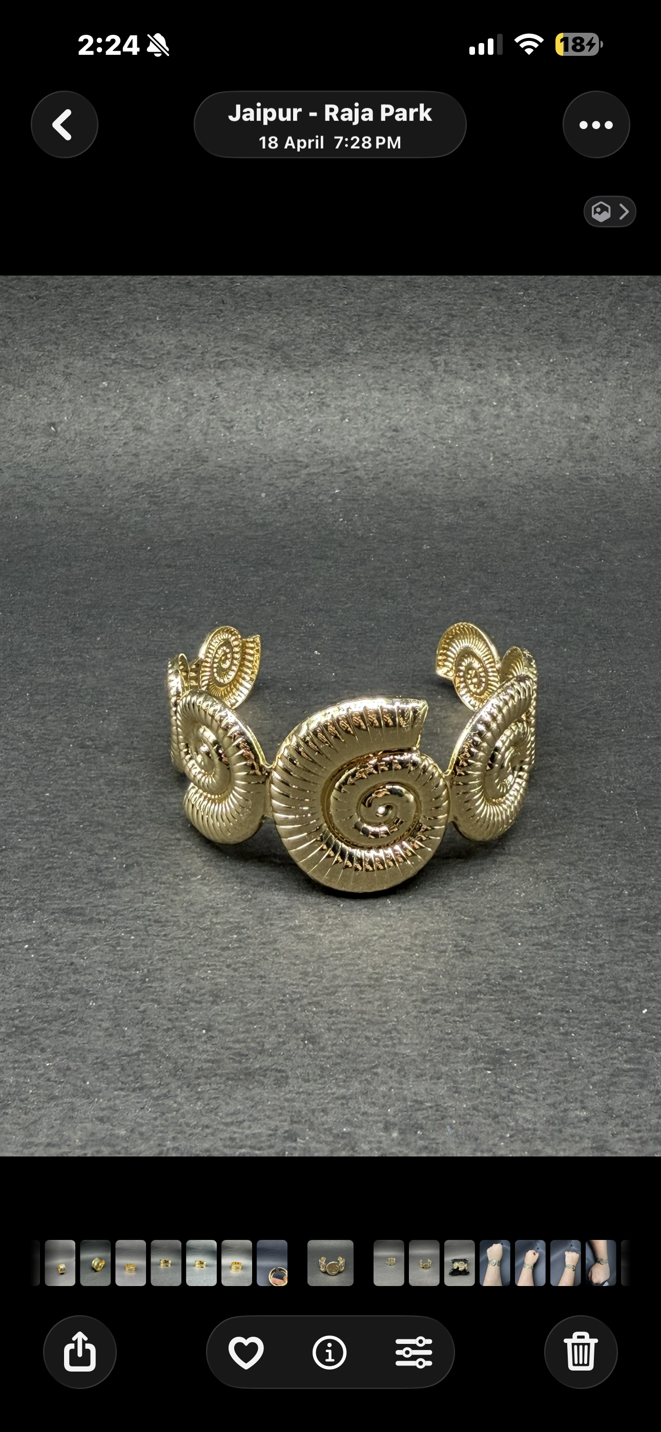 Gold Spiral Statement Bracelet – Artistic Bold Elegance