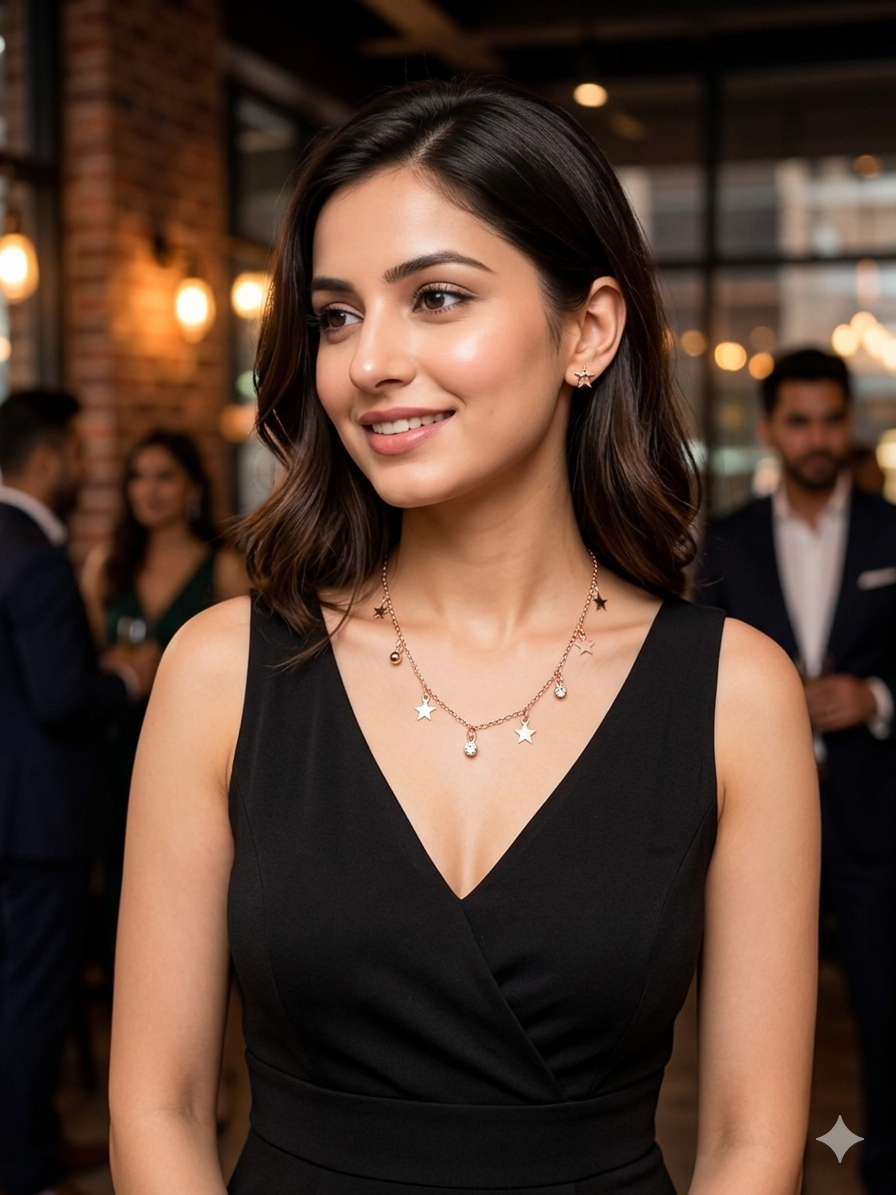 Gold Star Charm Necklace – Dainty Celestial Layered Style