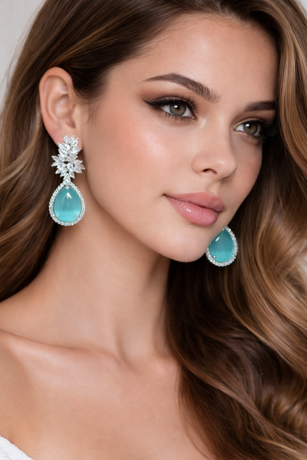 Ocean Mist Designer Statement Earrings
