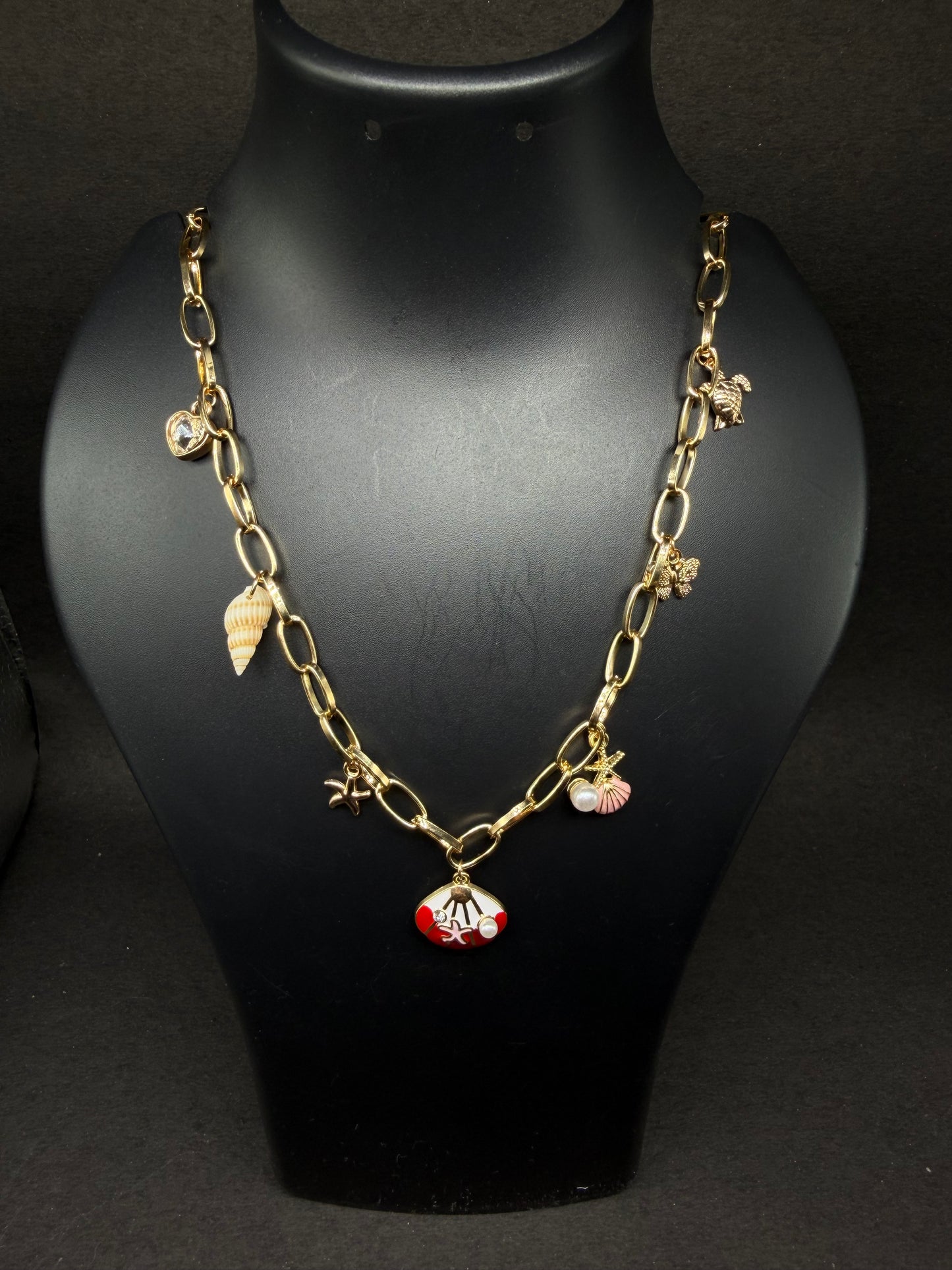 Elegant Gold Ocean Charm Necklace for Women