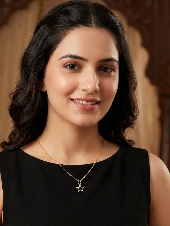 Dainty Star Pendant Necklace – Minimal Sparkle Elegance