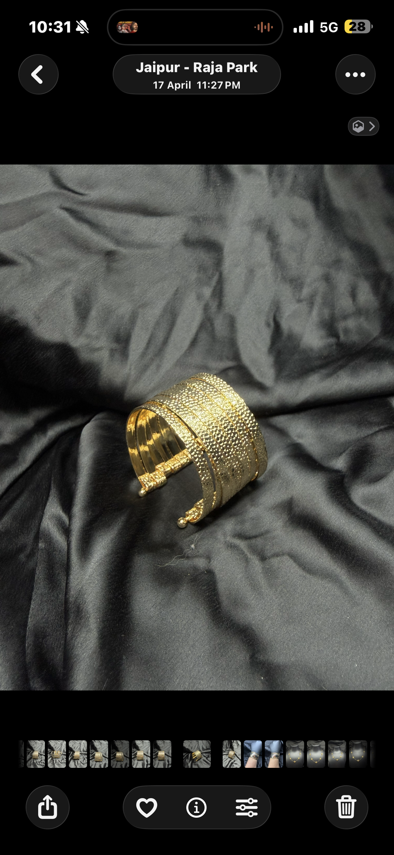 Textured Gold Statement Cuff Bracelet – Bold Layered Design