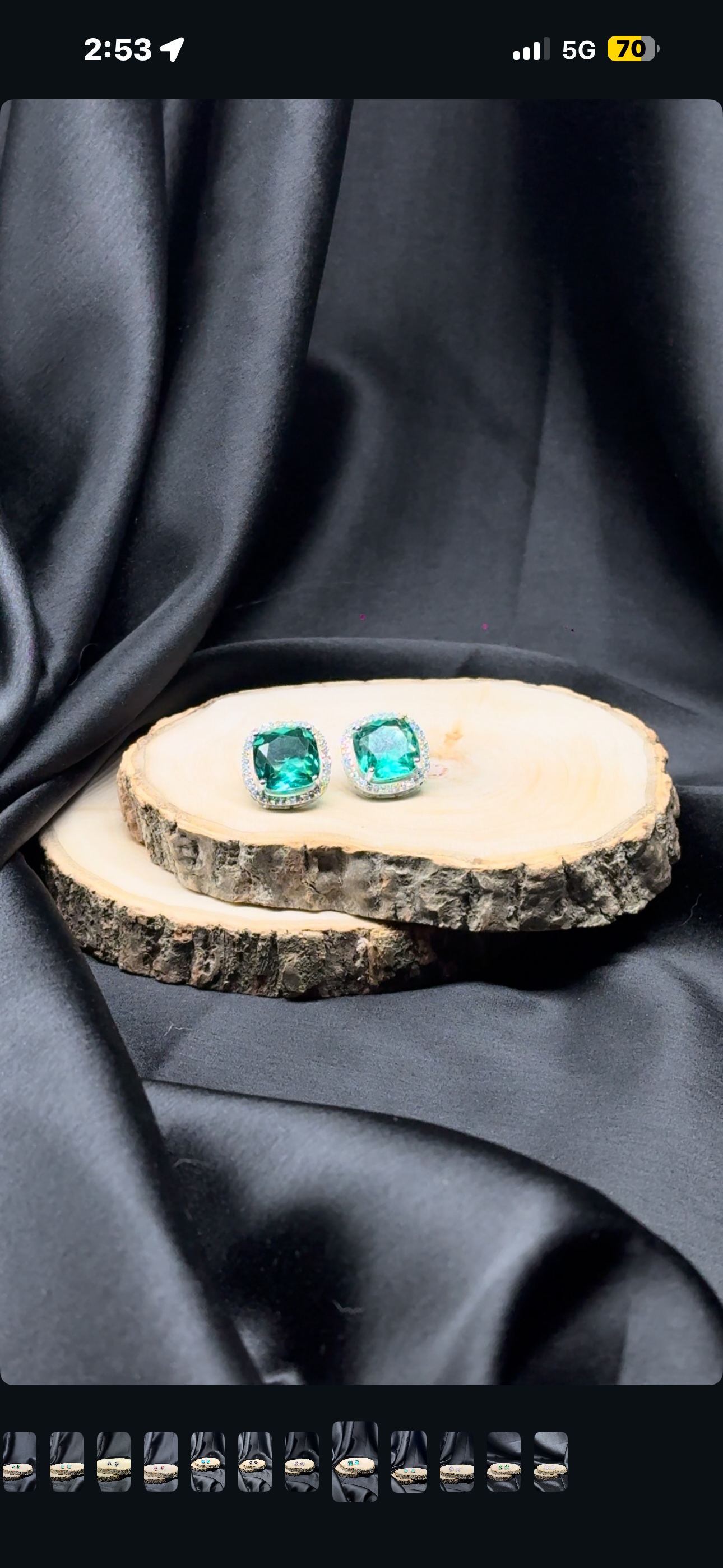 Emerald Elegance Cushion-Cut Studs 💚✨