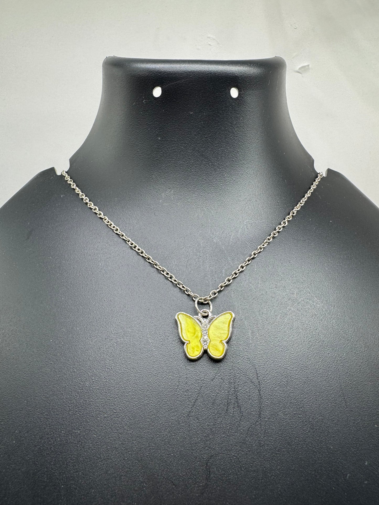 Golden Flutter Butterfly Pendant Necklace
