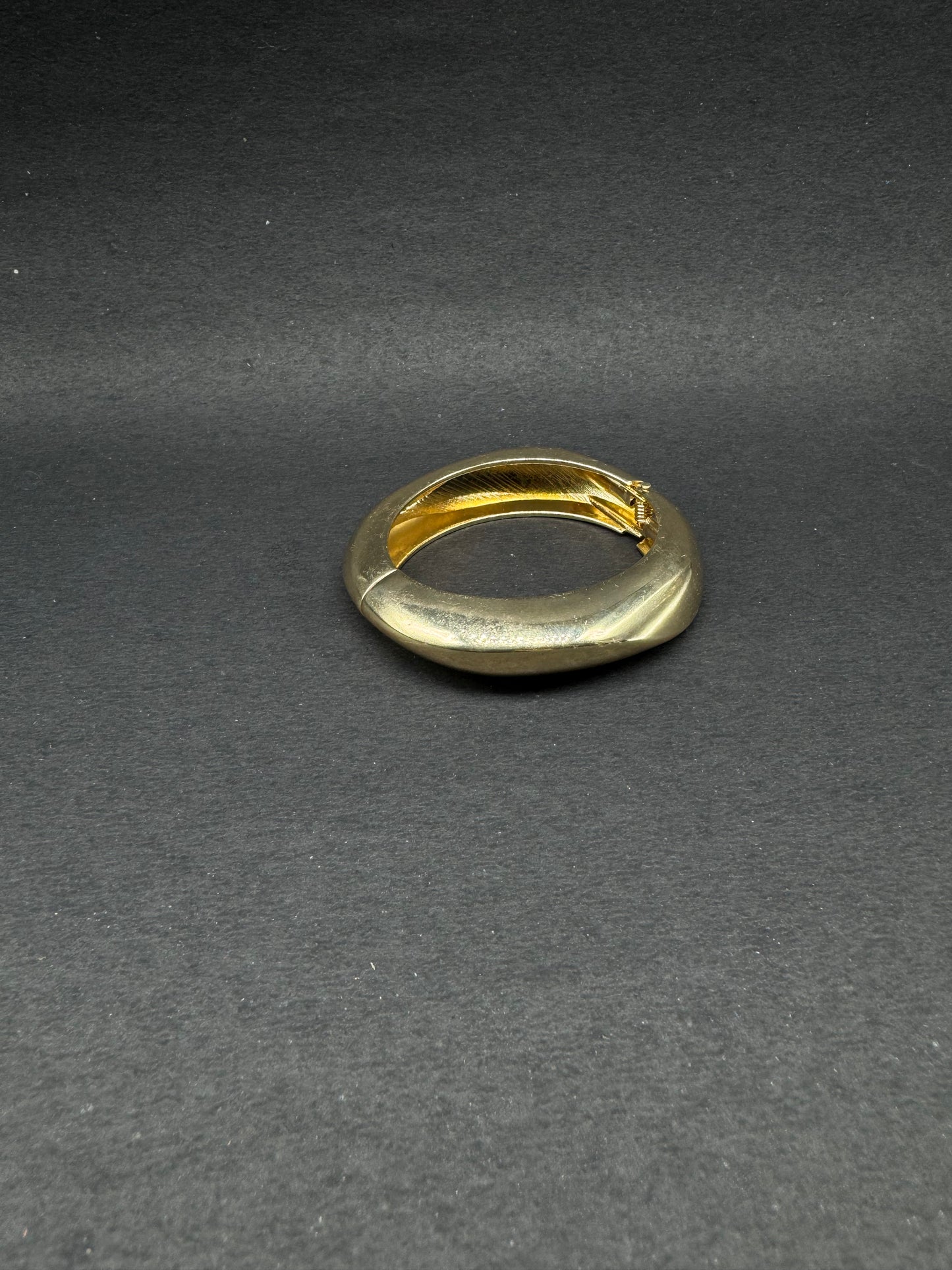 Elegant Full Gold Glossy Statement Bangle Bracelet