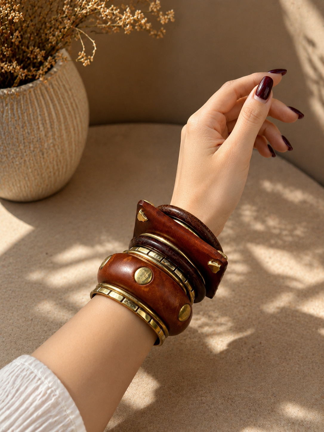 Boho Luxe Statement Bangle Stack