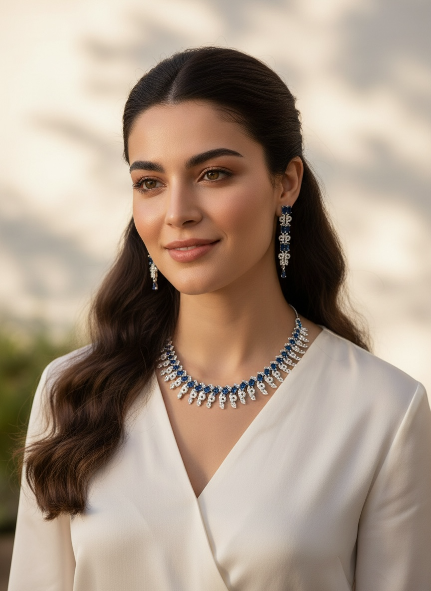 Ocean Shine Necklace And Earring Set