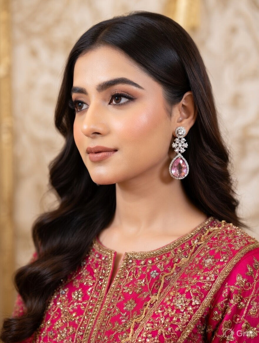 Classic Pear Diamond Drop Earrings