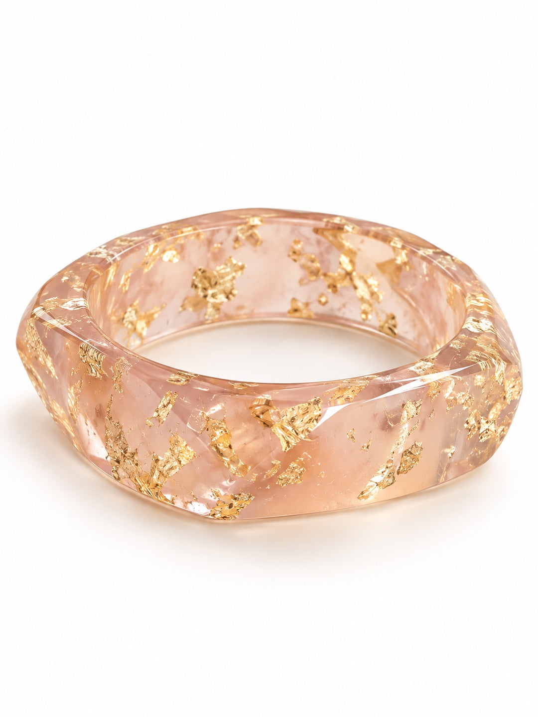 ELVION Pink Gold-Flecked Bangle — Product on white