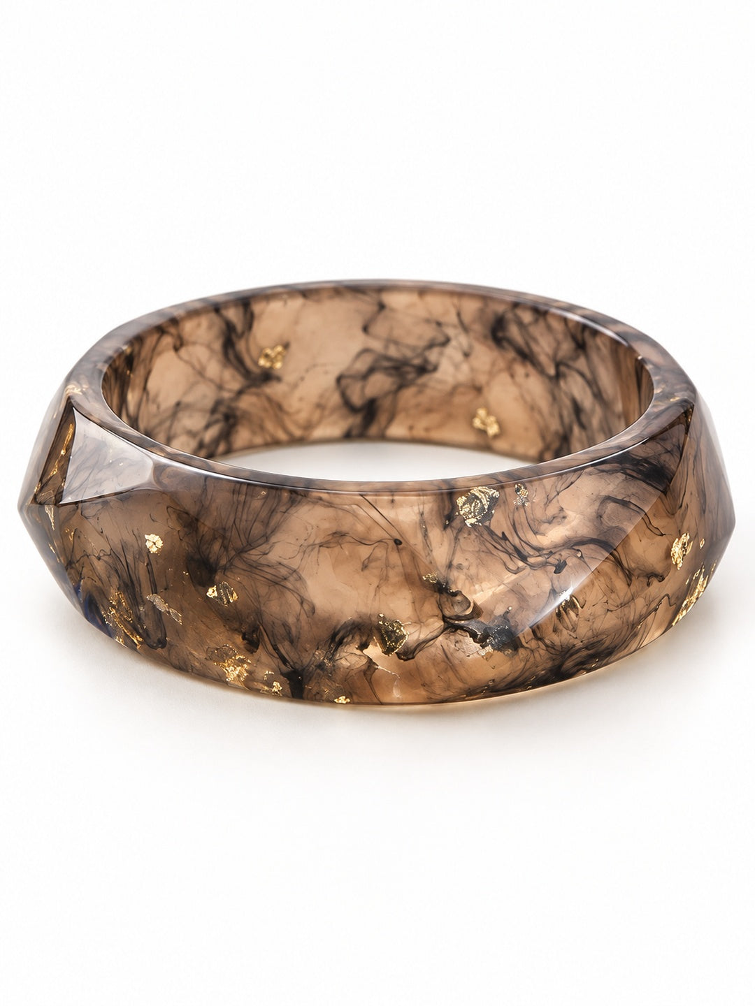 ELVION Smoky Gold-Flecked Bangle — Product on white