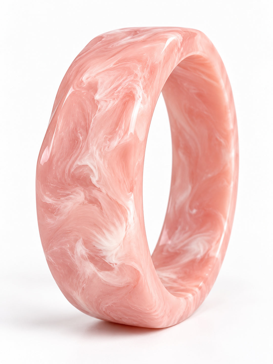 ELVION Pink Marbled Bangle — Product on white