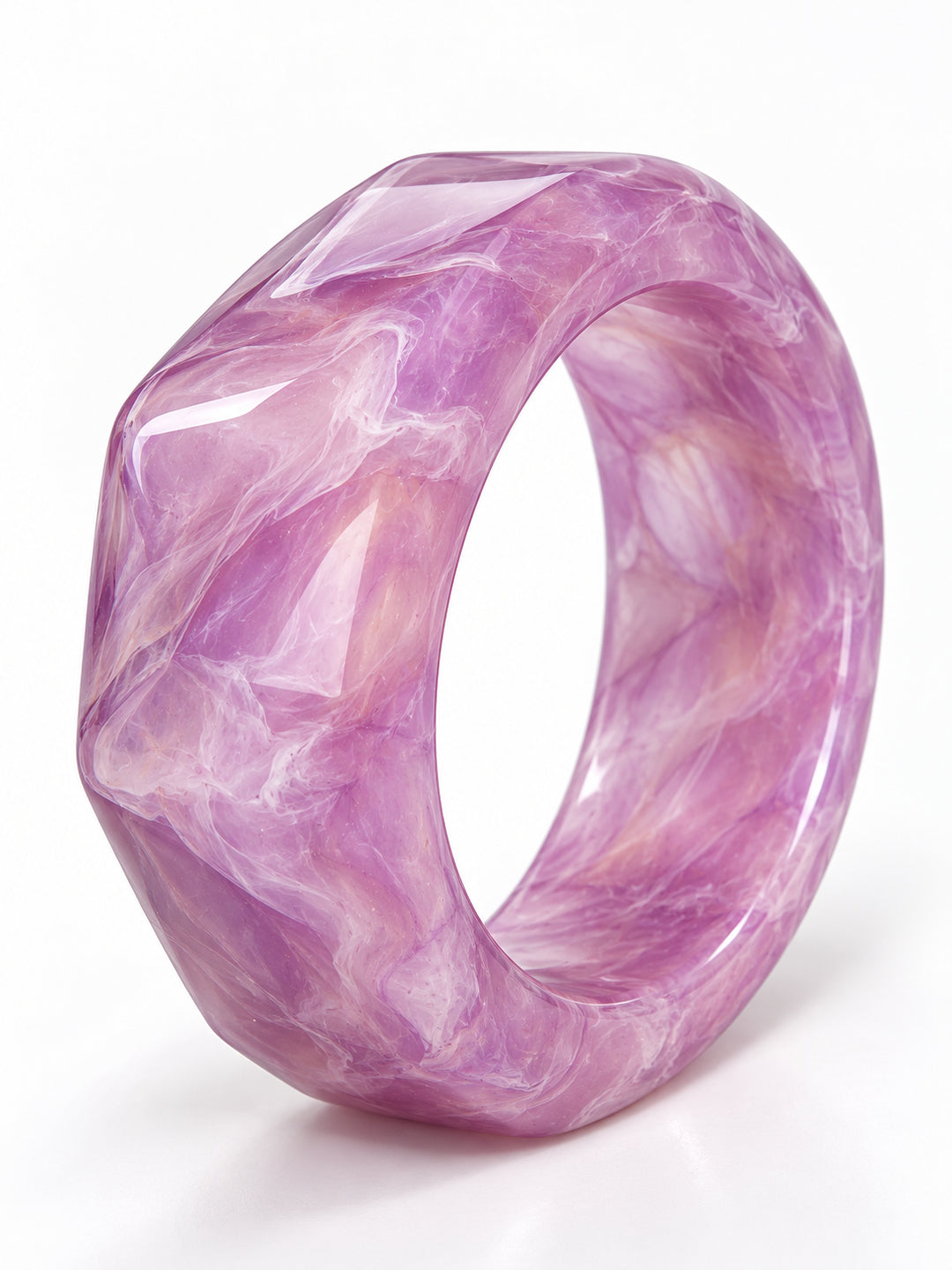 ELVION Lilac Marbled Bangle — Product on white