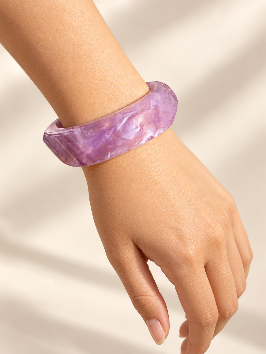 ELVION Lilac Marbled Bangle — Close-up detail