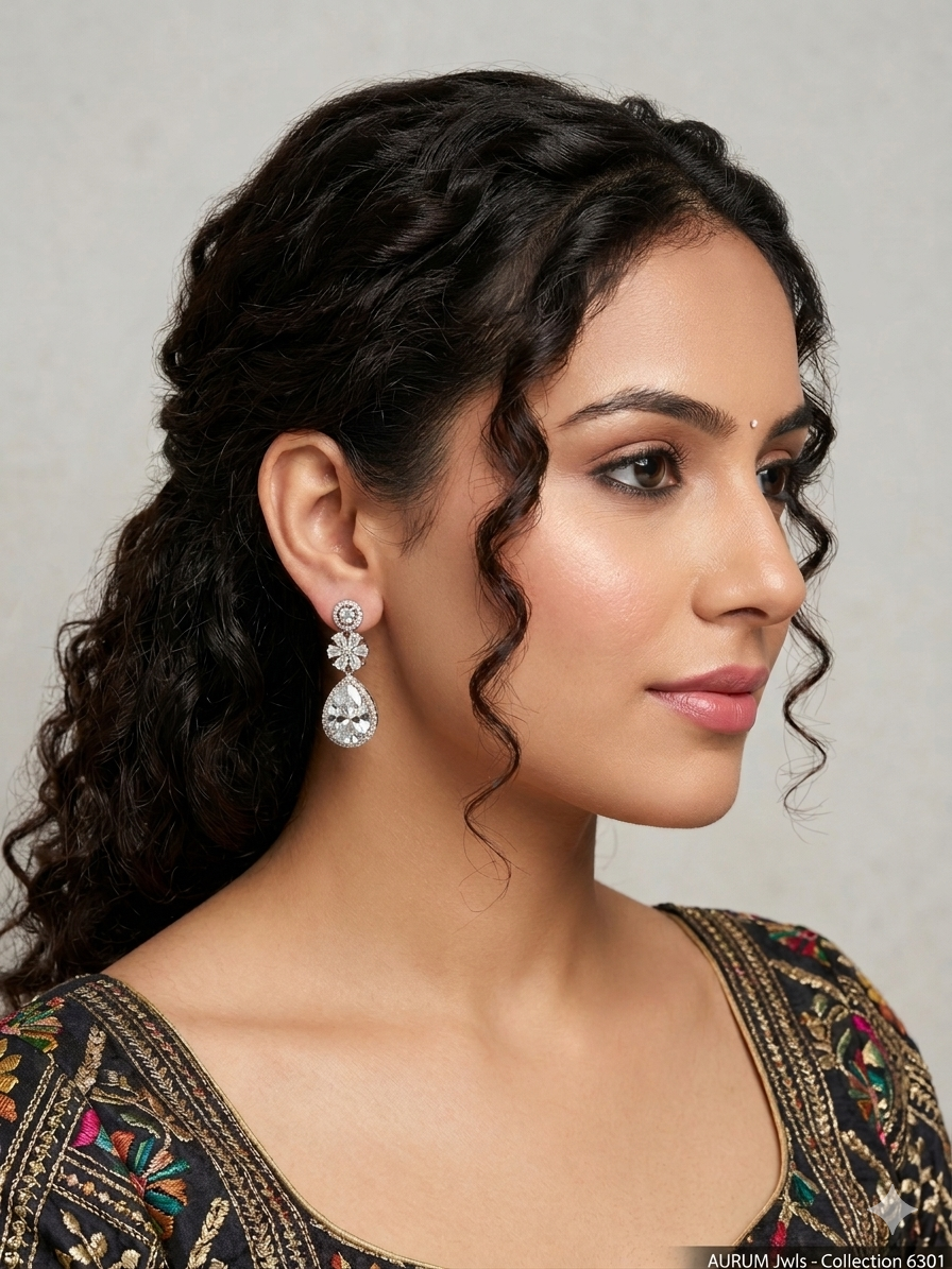 Classic Pear Diamond Drop Earrings