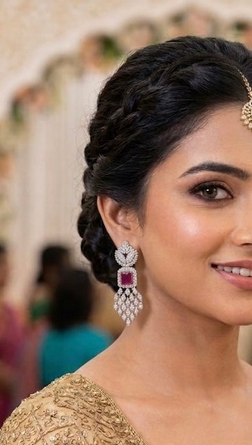 Royal Ruby Diamond Chandelier Earrings