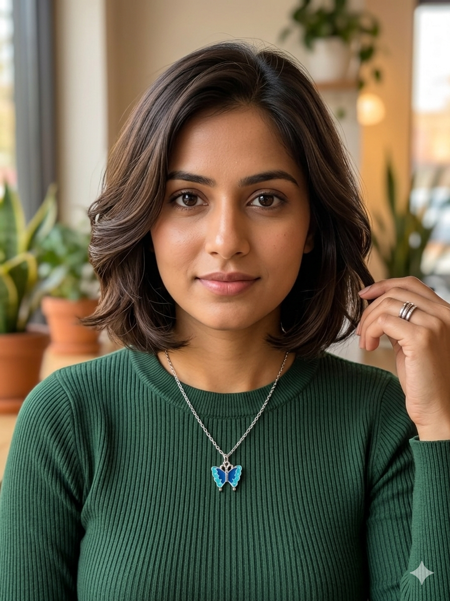 Ocean Wings Butterfly Pendant Necklace