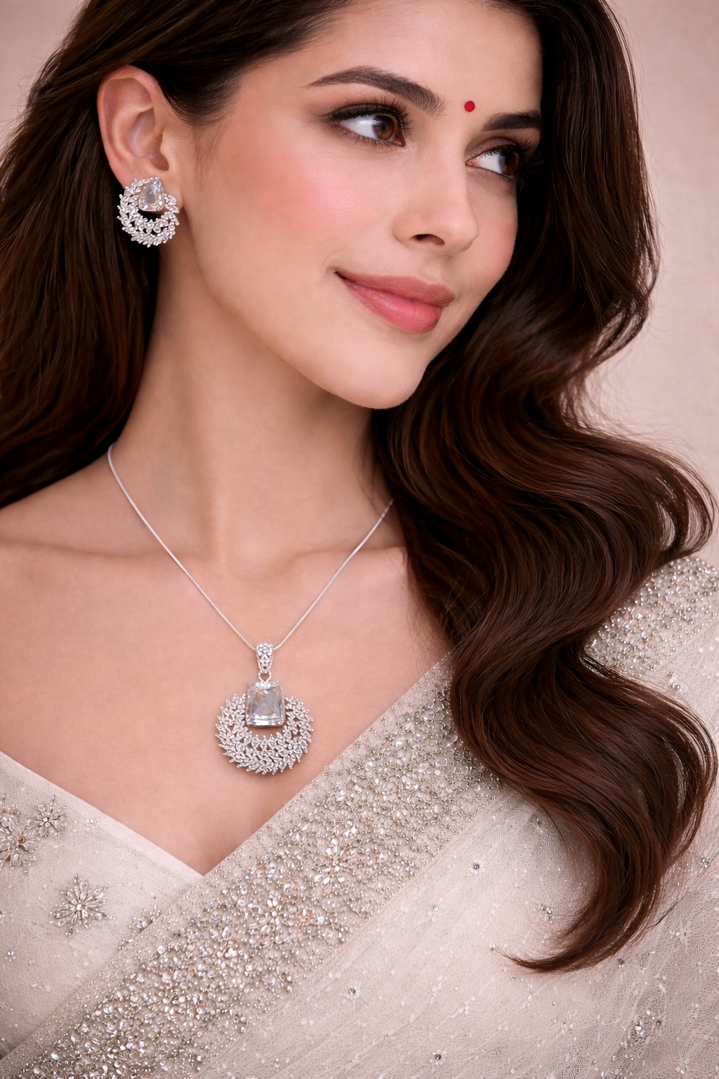 Crystal Royale Pendant Necklace & Earrings Set