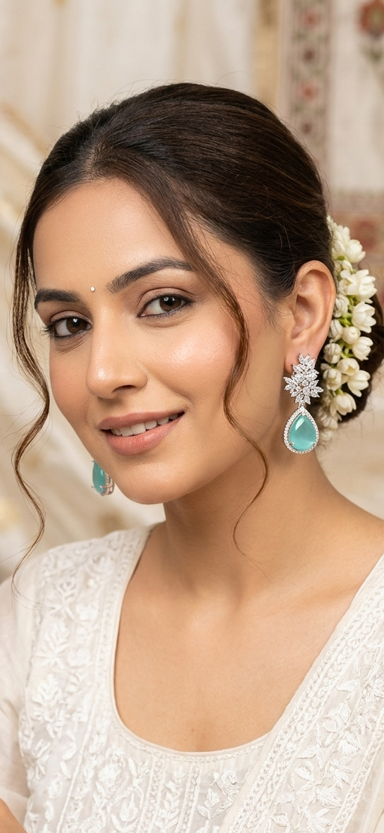 Ocean Mist Designer Statement Earrings
