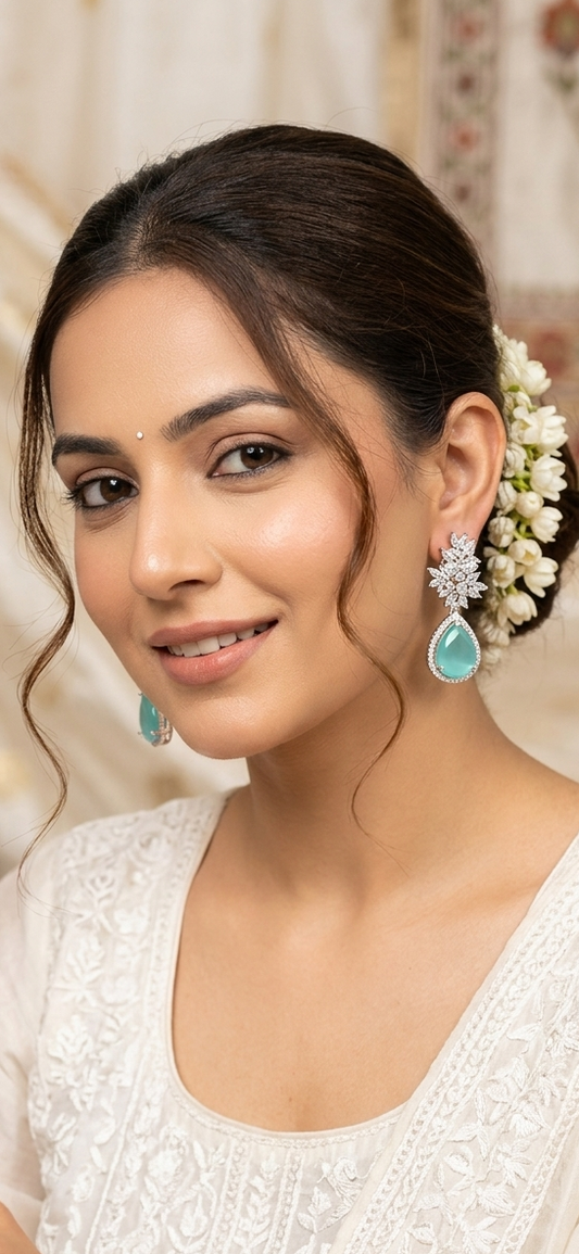 Ocean Mist Designer Statement Earrings