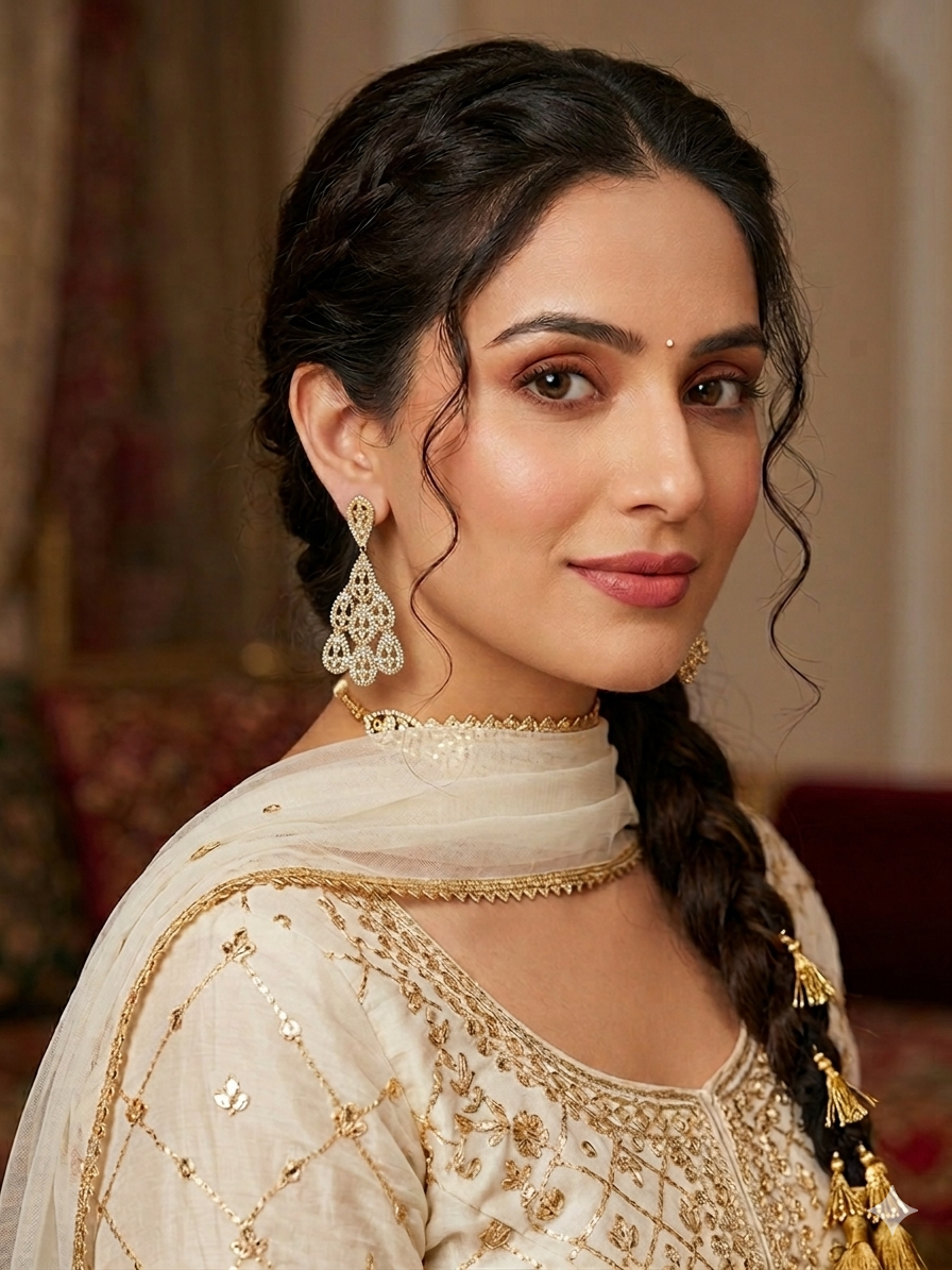 Royal Filigree Gold Drop Earrings