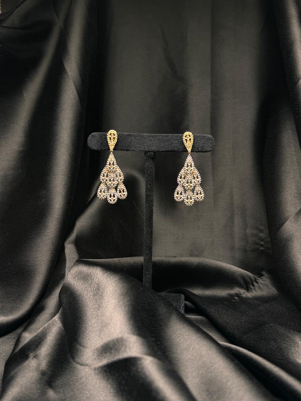 Golden Filigree Cascade Drop Earrings