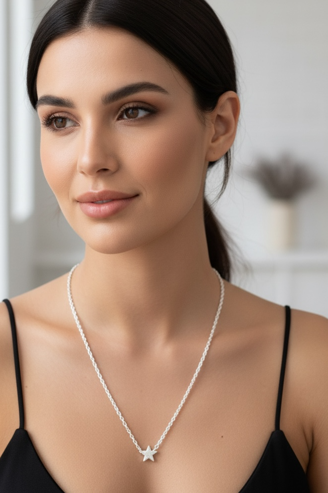 Silver Star Necklace