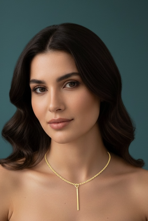 Golden Pendant with beautiful hanging bar.