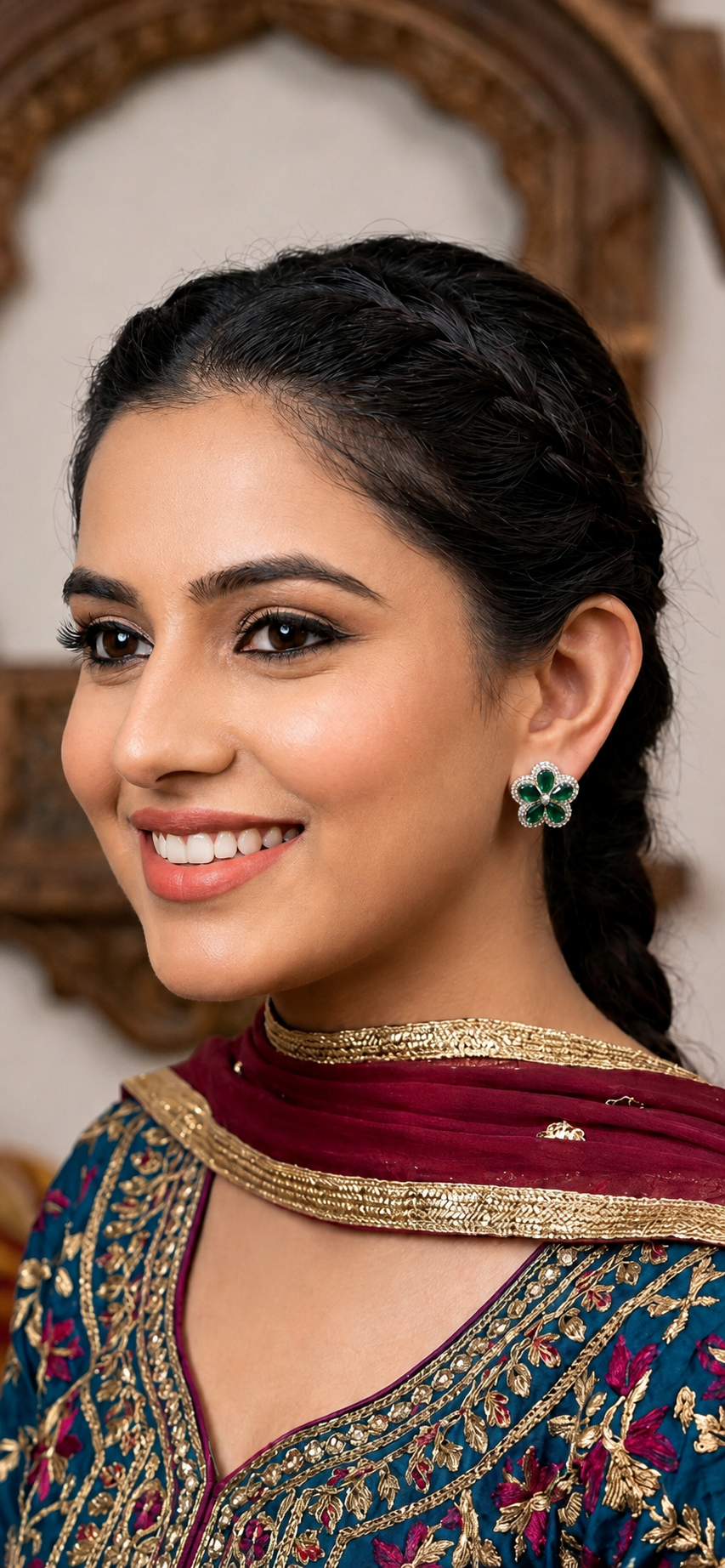 Blush Pearl Cascade Statement Earrings