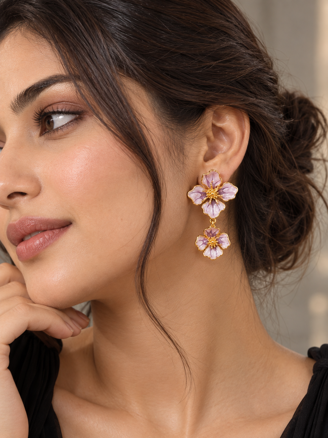 Sunlit Blossom Drop Earrings – Elegant Floral Statement