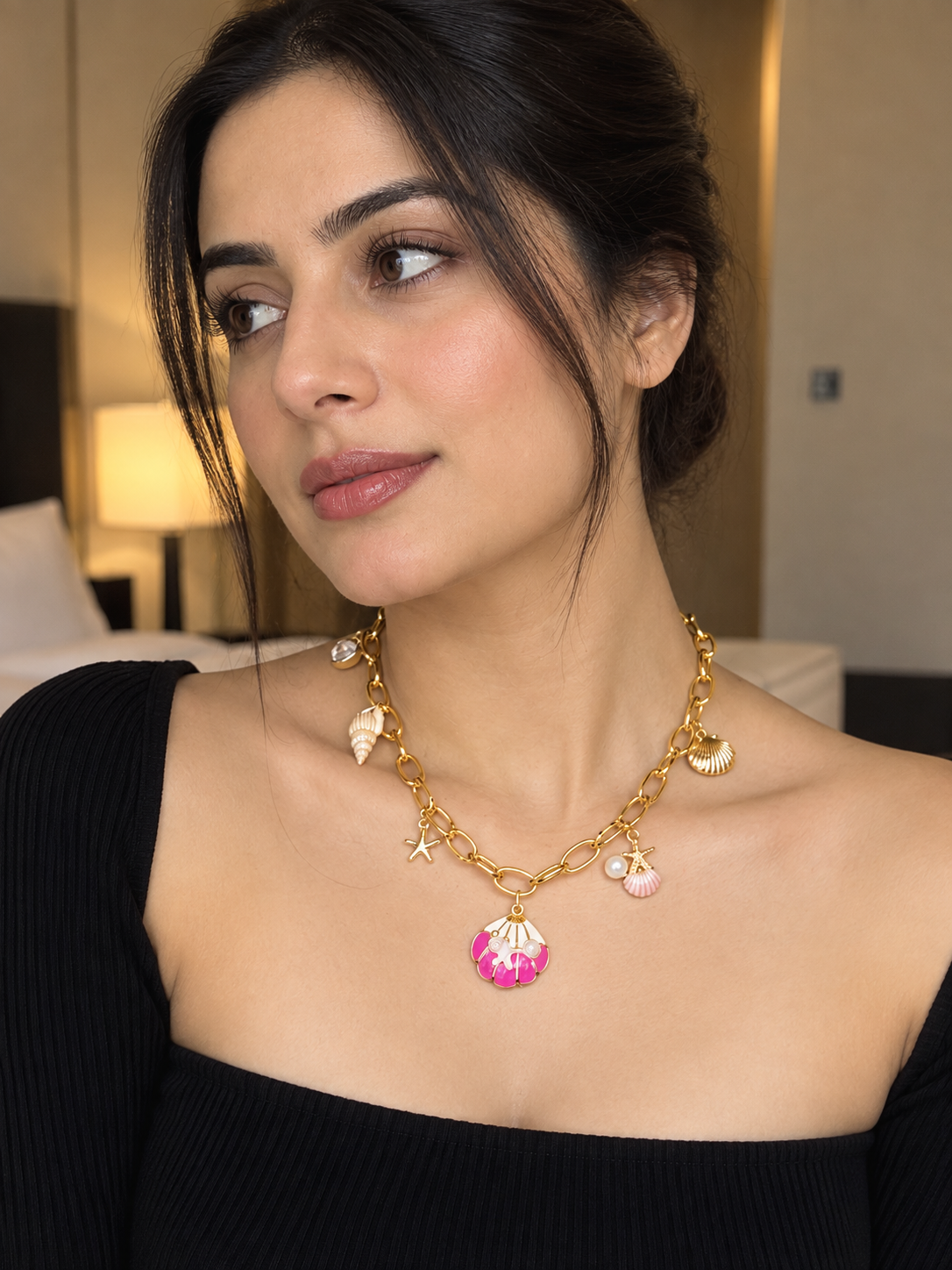 Luxury Gold Shell Charm Necklace for Women