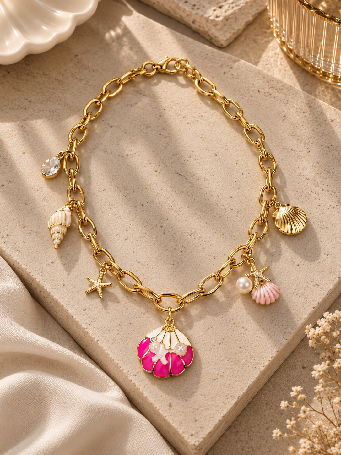 Luxury Gold Shell Charm Necklace for Women