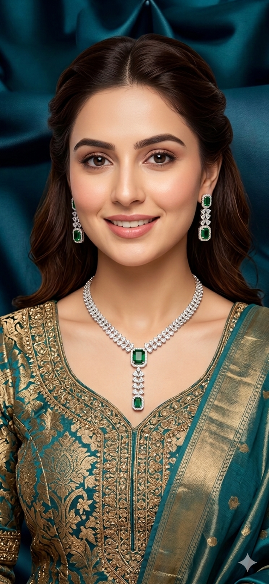 Red Glow Necklace And Earrings